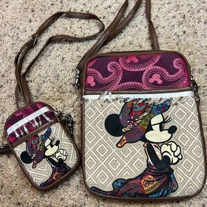 Disney Brown and Cream Crossbody Bag Set